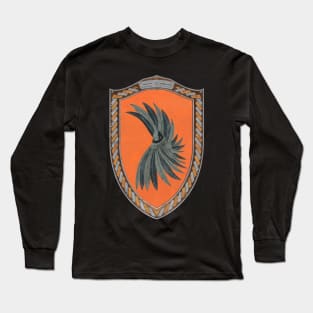 Feathercrest (Shield copper and silver Celtic Rope on wood) Long Sleeve T-Shirt